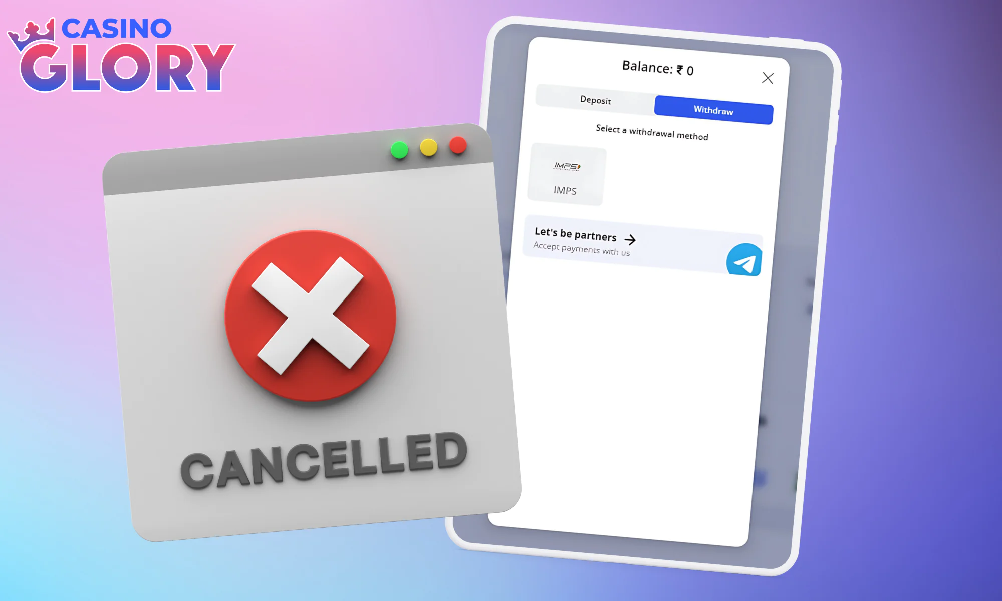 Withdrawal Cancellation from Glory Casino in Bangladesh